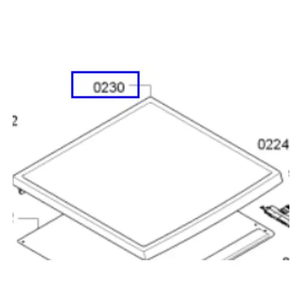 מכסה עליון מקורי למייבש כביסה בוש 00683919