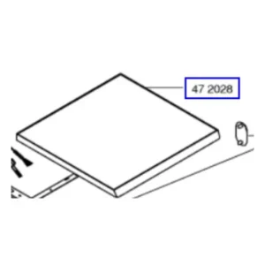 מכסה עליון מקורי למייבש כביסה בוש 00472028