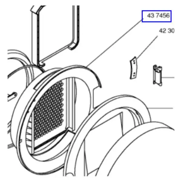 פנל דלת פנימי למייבש כביסה בוש 00437456