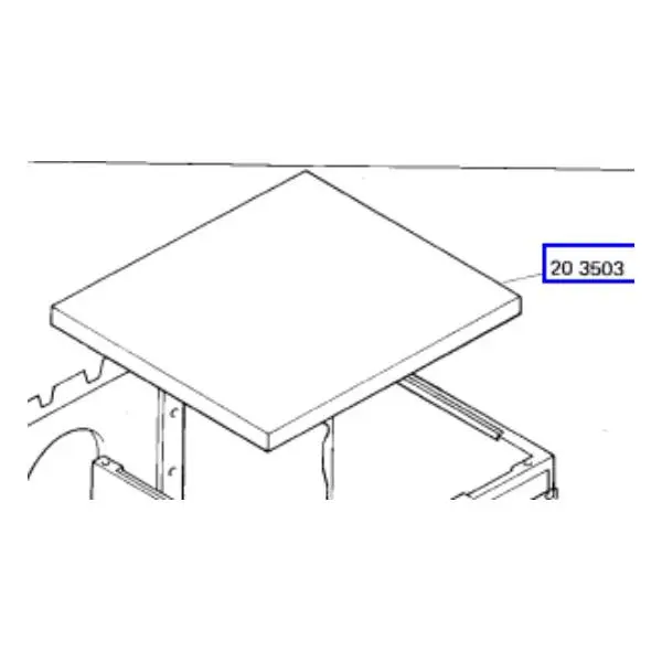מכסה עליון מקורי למייבש כביסה בוש 00203503