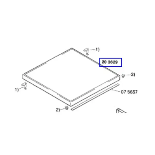 מכסה עליון מקורי למייבש כביסה קונסטרוקטה 00203629