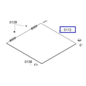 מכסה זכוכית Inox-Action לתנור משולב כיריים גז סימנס 00247511