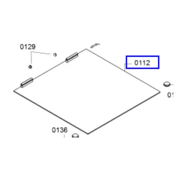 מכסה זכוכית Inox-Action לתנור משולב כיריים גז סימנס 00247511