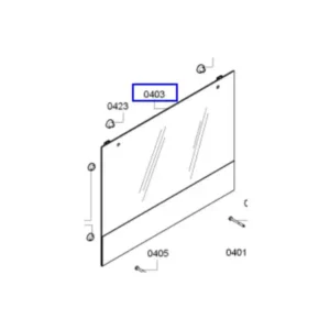 זכוכית חיצונית מקורית לדלת תנור משולב כיריים גז קונסטרוקטה 00712126