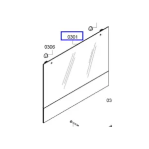 זכוכית חיצונית מקורית לדלת תנור משולב כיריים גז קונסטרוקטה 00712377