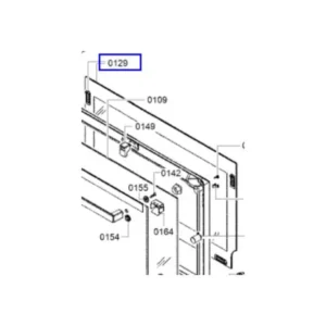 זכוכית פנימית מקורית לדלת תנור אפייה רחב 90 ס”מ בוש 00772606