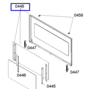 זכוכית פנימית מקורית לדלת תנור אפייה משולב כיריים גז בוש 00475486