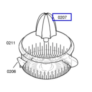 קונוס סחיטה מקורי לאביזר מסחטת הדרים Bosch בוש 00422788