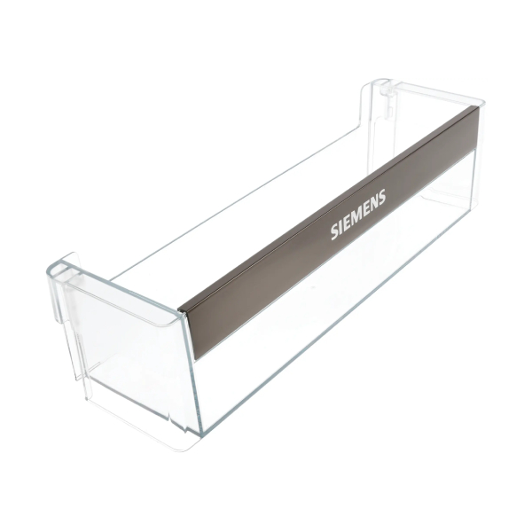 מדף בקבוקים מקורי סימנס 11030822 גובה 100 מ"מ -חלק חילוף לדלת מקרר משובץ iQ700